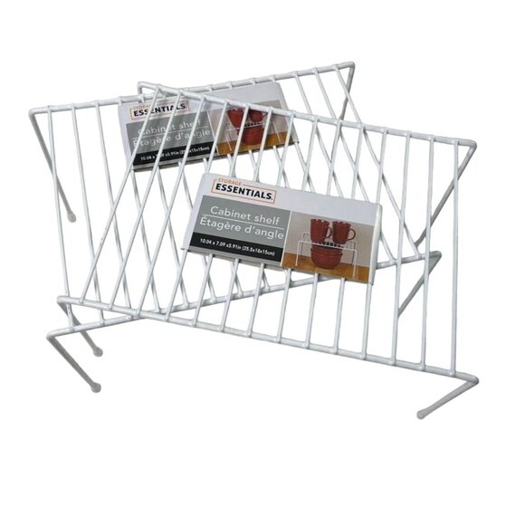 Wire Riser Cabinet Shelf Rack Organizer Holder Space Saver Set 2 mq - Picture 2 of 6
